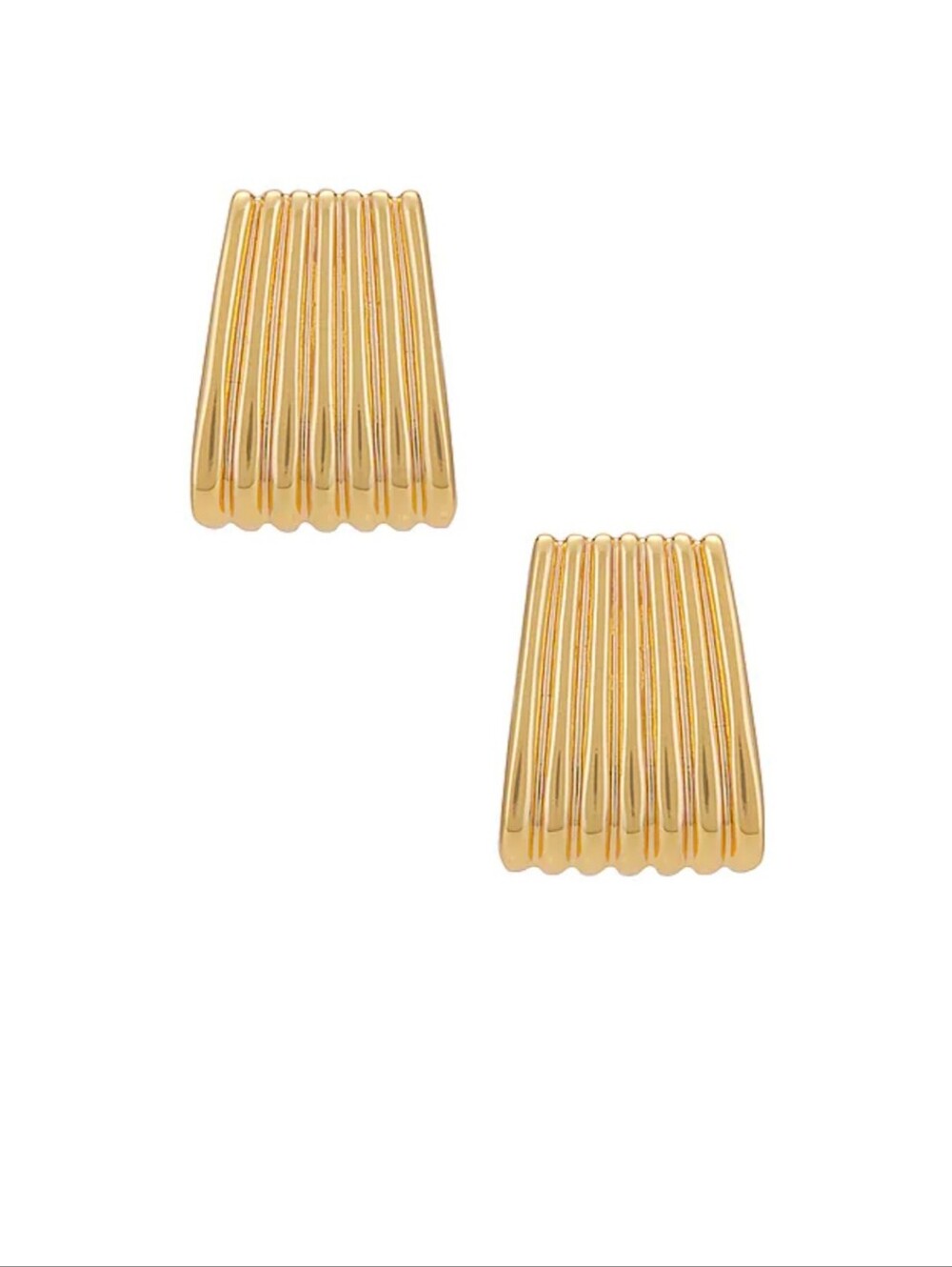 Ribbed Earrings in Gold